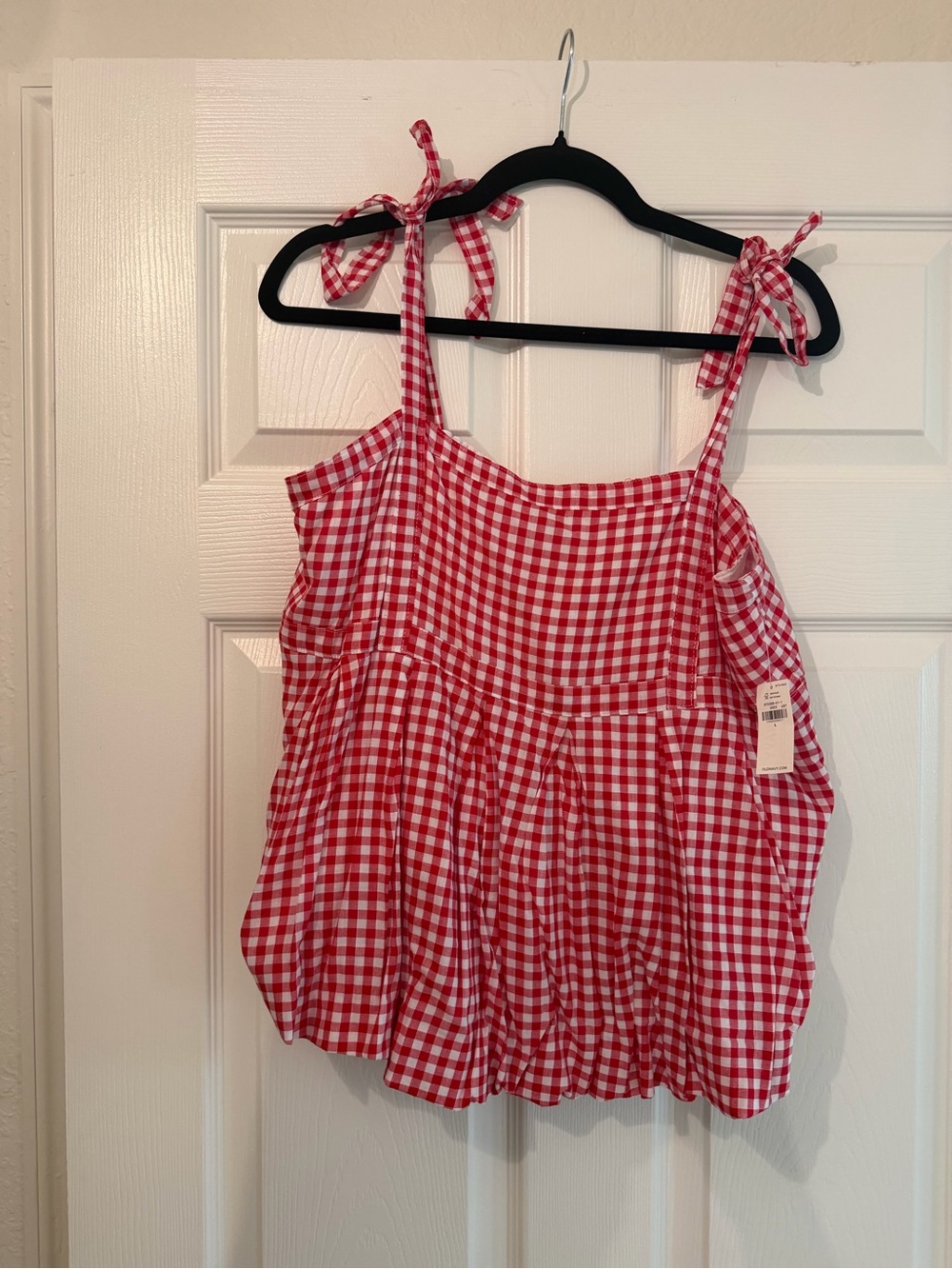 Sleeveless Tie-Shoulder Gingham Babydoll
Top | Old Navy